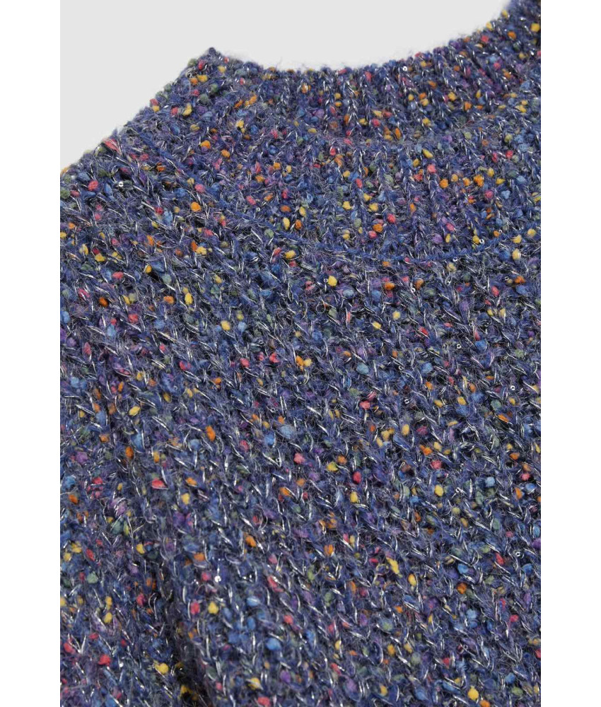 ΓΥΝΑΙΚΕΙΟ ΠΛΕΚΤΟ ΠΟΥΛΟΒΕΡ ΣΕ ΜΠΛΕ ΜΕΛΑΝΖΕ